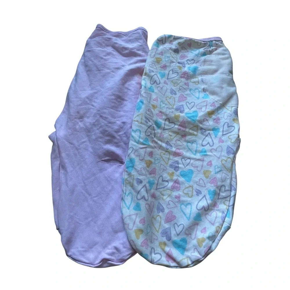 SwaddleMe Baby Swaddle Wraps‎ Hearts Pink Lavender 0-3M